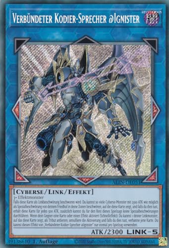 ALIN-DE051 - Verbündeter Kodier-Sprecher @Ignister - Secret Rare - Deutsch - 1. Auflage - Alliance Insight -mit LMS Trading Fieldcenter-Karte Yugioh von LMS Trading