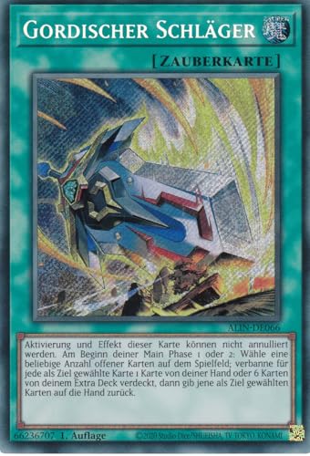 ALIN-DE066 - Gordischer Schläger - Secret Rare - Deutsch - 1. Auflage - Alliance Insight -mit LMS Trading Fieldcenter-Karte Yugioh von LMS Trading