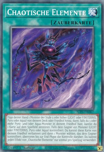 ALIN-DE067 - Chaotische Elemente - Common - Deutsch - 1. Auflage - Alliance Insight -mit LMS Trading Fieldcenter-Karte Yugioh ALIN-DE067 - Chaotische Elemente - Common - Deutsch - 1. Auflage - Alliance Insight -mit LMS Trading Fieldcenter-Karte Yugioh von LMS Trading