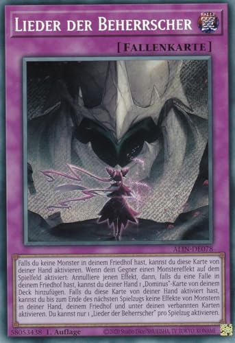 ALIN-DE078 - Lieder der Beherrscher - Secret Rare - Deutsch - 1. Auflage - Alliance Insight -mit LMS Trading Fieldcenter-Karte Yugioh von LMS Trading