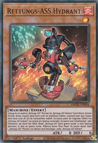 AMDE-DE004 - Rettungs-Ass Hydrant - Ultra Rare - 1. Auflage - Deutsch - Amazing Defenders - mit LMS Trading Fieldcenter-Karte Yugioh von LMS Trading