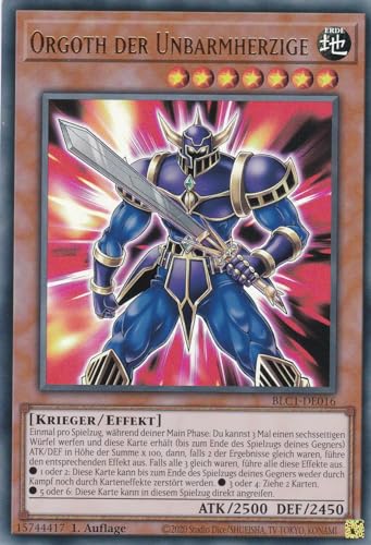 BLC1-DE016 - Orgoth der Unbarmherzige - Ultra Rare - 1. Auflage - DEUTSCH - Battles of Legends: Chapter 1 - mit LMS Trading Fieldcenter-Karte Yugioh von LMS Trading