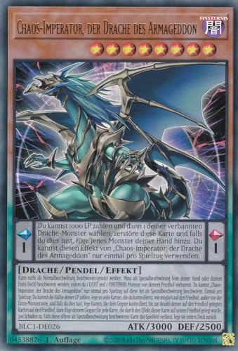 BLC1-DE026 - Chaos-Imperator, der Drache des Armageddon - Ultra Rare - 1. Auflage - DEUTSCH - Battles of Legends: Chapter 1 - mit LMS Trading Fieldcenter-Karte Yugioh BLC1-DE026 - Chaos-Imperator, der Drache des Armageddon - Ultra Rare - 1. Auflage - DEUTSCH - Battles of Legends: Chapter 1 - mit LMS Trading Fieldcenter-Karte Yugioh von LMS Trading