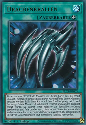 BLCR-DE003 - Drachenkrallen - Ultra Rare - 1. Auflage - Deutsch - Battles of Legend: Crystal Revenge - mit LMS Trading Fieldcenter-Karte Yugioh BLCR-DE003 - Drachenkrallen - Ultra Rare - 1. Auflage - Deutsch - Battles of Legend: Crystal Revenge - mit LMS Trading Fieldcenter-Karte Yugioh von LMS Trading