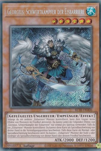 BLTR-DE006 - Georgius, Schwertkämpfer der Eisbarriere - Secret Rare - Deutsch - Battles of Legend: Terminal Revenge - mit LMS Trading Fieldcenter-Karte Yugioh BLTR-DE006 - Georgius, Schwertkämpfer der Eisbarriere - Secret Rare - Deutsch - Battles of Legend: Terminal Revenge - mit LMS Trading Fieldcenter-Karte Yugioh von LMS Trading