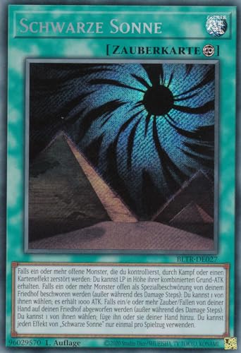 BLTR-DE027 - Schwarze Sonne - Secret Rare - Deutsch - Battles of Legend: Terminal Revenge - mit LMS Trading Fieldcenter-Karte Yugioh von LMS Trading