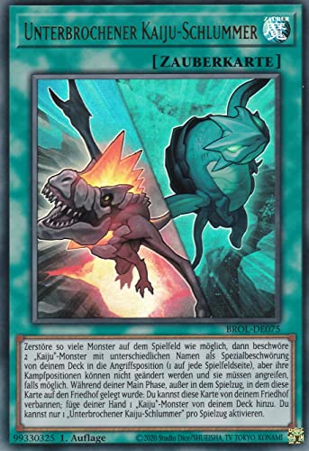 BROL-DE075 - Unterbrochener Kaiju-Schlummer - Ultra Rare - 1. Auflage - Deutsch - Brothers of Legend - mit LMS Trading Fieldcenter-Karte Yugioh von LMS Trading