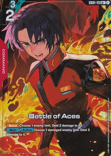 Battle of Aces (Alt. Art) - GD01-111 - Rare - Newtype Rising - Gundam TCG - Einzelkarte - Offiziell - Anime - mit LMS-Trading Karte von LMS Trading