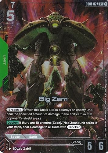 Big Zam MA-08 (Alt. Art) - GD01-027 - Rare - Newtype Rising - Gundam TCG - Einzelkarte - Offiziell - Anime - mit LMS-Trading Karte von LMS Trading
