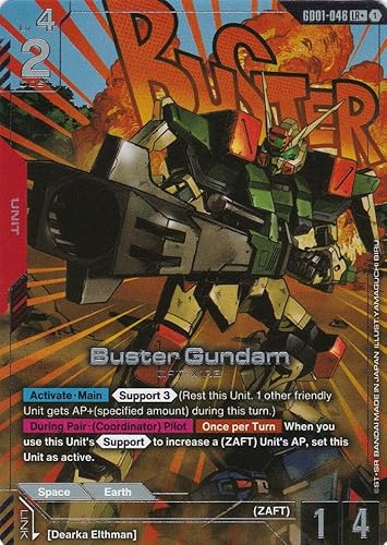 Buster Gundam GAT-X103 (Alt. Art) - GD01-046 - Legend Rare - Newtype Rising - Gundam TCG - Einzelkarte - Offiziell - Anime - mit LMS-Trading Karte von LMS Trading