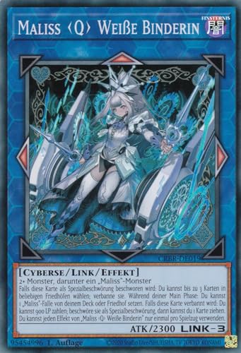 CRBR-DE019 - Maliss Q Weiße Binderin - Super Rare - Deutsch - 1. Auflage - Crossover Breakers - mit LMS Trading Fieldcenter-Karte Yugioh von LMS Trading