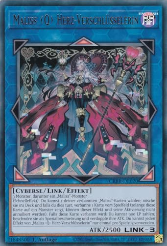 CRBR-DE020 - Maliss Q Herz-Verschlüsselerin - Ultra Rare - Deutsch - 1. Auflage - Crossover Breakers - mit LMS Trading Fieldcenter-Karte Yugioh von LMS Trading