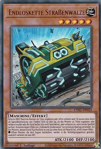 CYAC-DE022 - Endloskette Straßenwalze - Ultra Rare - 1. Auflage - Deutsch - Cyberstorm Access - mit LMS Trading Fieldcenter-Karte Yugioh CYAC-DE022 - Endloskette Straßenwalze - Ultra Rare - 1. Auflage - Deutsch - Cyberstorm Access - mit LMS Trading Fieldcenter-Karte Yugioh von LMS Trading