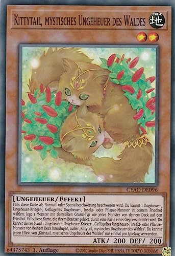 CYAC-DE096 - Kittytail, mystisches Ungeheuer des Waldes - Super Rare - 1. Auflage - Deutsch - Cyberstorm Access - mit LMS Trading Fieldcenter-Karte Yugioh von LMS Trading