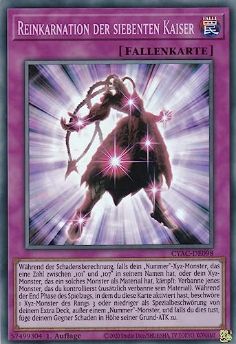 CYAC-DE098 - Reinkarnation der siebenten Kaiser - Super Rare - 1. Auflage - Deutsch - Cyberstorm Access - mit LMS Trading Fieldcenter-Karte Yugioh CYAC-DE098 - Reinkarnation der siebenten Kaiser - Super Rare - 1. Auflage - Deutsch - Cyberstorm Access - mit LMS Trading Fieldcenter-Karte Yugioh von LMS Trading