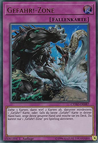 CYHO-DE087 - Gefahr!-Zone - Ultra Rare - 1. Auflage - DEUTSCH - Cybernetic Horizon - mit LMS Trading Fieldcenter-Karte Yugioh CYHO-DE087 - Gefahr!-Zone - Ultra Rare - 1. Auflage - DEUTSCH - Cybernetic Horizon - mit LMS Trading Fieldcenter-Karte Yugioh von LMS Trading