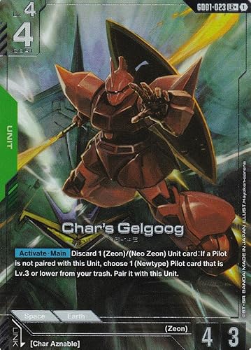 Char's Gelgoog MS-145 (Alt. Art) - GD01-023 - Legend Rare - Newtype Rising - Gundam TCG - Einzelkarte - Offiziell - Anime - mit LMS-Trading Karte von LMS Trading