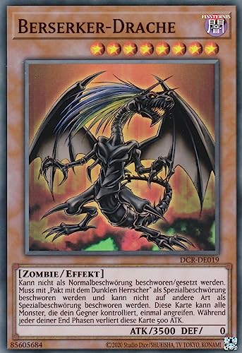 DCR-DE019 - Berserker-Drache - Super Rare - Reprint - Deutsch - Dark Crisis (25th Anniversary Edition) - mit LMS Trading Fieldcenter-Karte Yugioh von LMS Trading
