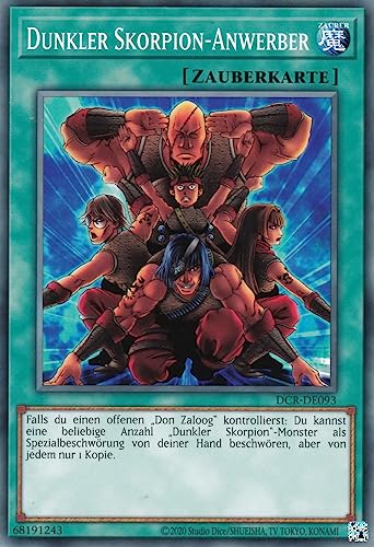 DCR-DE093 - Dunkler Skorpion-Anwerber - Common - Reprint - Deutsch - Dark Crisis (25th Anniversary Edition) - mit LMS Trading Fieldcenter-Karte Yugioh von LMS Trading