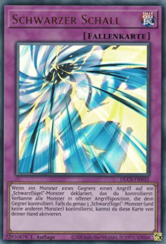 DLCS-DE032 - Schwarzer Schall - Ultra Rare - Reprint - Deutsch - Dragons of Legend: The Complete Series - mit LMS Trading Fieldcenter-Karte Yugioh von LMS Trading