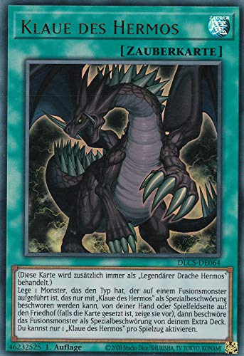 DLCS-DE064 - Klaue des Hermos - Ultra Rare - Reprint - Deutsch - Dragons of Legend: The Complete Series - mit LMS Trading Fieldcenter-Karte Yugioh von LMS Trading
