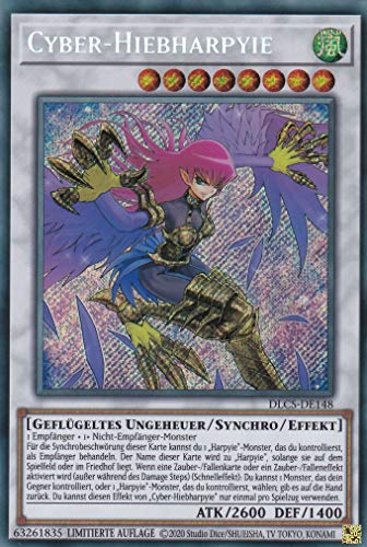 DLCS-DE148 - Cyber - Hiebharpyie - Secret Rare - Reprint - Deutsch - Dragons of Legend: The Complete Series - mit LMS Trading Fieldcenter-Karte Yugioh von LMS Trading