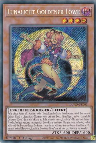 DUAD-DE005 - Lunalicht Goldener Löwe - Secret Rare - Deutsch - 1. Auflage - Duelist's Advance -mit LMS Trading Fieldcenter-Karte Yugioh DUAD-DE005 - Lunalicht Goldener Löwe - Secret Rare - Deutsch - 1. Auflage - Duelist's Advance -mit LMS Trading Fieldcenter-Karte Yugioh von LMS Trading