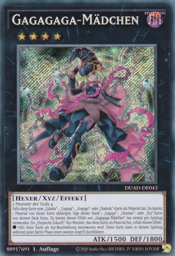 DUAD-DE043 - Gagagaga-Mädchen - Secret Rare - Deutsch - 1. Auflage - Duelist's Advance -mit LMS Trading Fieldcenter-Karte Yugioh von LMS Trading