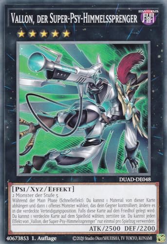 DUAD-DE048 - Vallon, der Super-PSY-Himmelssprenger - Common - Deutsch - 1. Auflage - Duelist's Advance -mit LMS Trading Fieldcenter-Karte Yugioh von LMS Trading