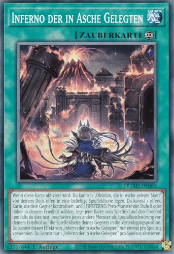 DUAD-DE064 - Inferno der in Asche Gelegten - Common - Deutsch - 1. Auflage - Duelist's Advance -mit LMS Trading Fieldcenter-Karte Yugioh von LMS Trading