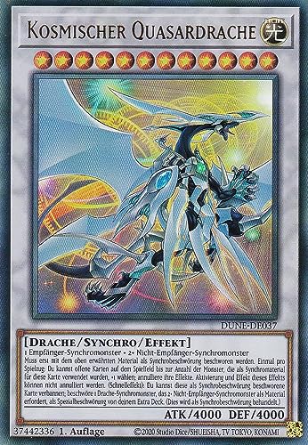 DUNE-DE037 - Kosmischer Quasardrache - Ultra Rare - 1. Auflage - Deutsch - Duelist Nexus - mit LMS Trading Fieldcenter-Karte Yugioh von LMS Trading