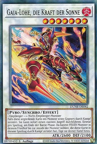 DUNE-DE042 - Gaia-Lohe, die Kraft der Sonne - Common - 1. Auflage - Deutsch - Duelist Nexus - mit LMS Trading Fieldcenter-Karte Yugioh DUNE-DE042 - Gaia-Lohe, die Kraft der Sonne - Common - 1. Auflage - Deutsch - Duelist Nexus - mit LMS Trading Fieldcenter-Karte Yugioh von LMS Trading