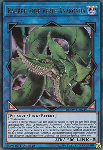 DUOV-DE021 - Raubpflanze Verte – Anakonda - Ultra Rare - 1. Auflage - Deutsch - Duel Overlord - mit LMS Trading Fieldcenter-Karte Yugioh von LMS Trading