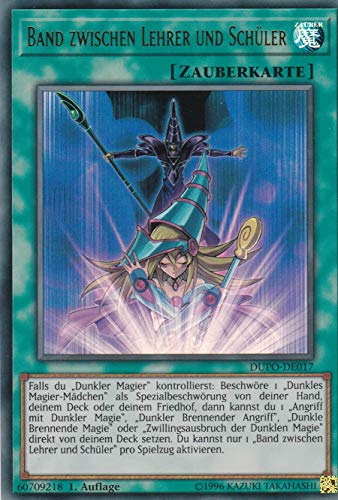 DUPO-DE017 - Band zwichen Lehrer und Schüler - Ultra Rare - 1. Auflage - Deutsch - Duel Power - mit LMS Trading Fieldcenter-Karte Yugioh DUPO-DE017 - Band zwichen Lehrer und Schüler - Ultra Rare - 1. Auflage - Deutsch - Duel Power - mit LMS Trading Fieldcenter-Karte Yugioh von LMS Trading