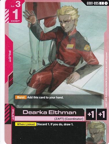Dearka Elthman - GD01-095 - Common - Newtype Rising - Gundam TCG - Einzelkarte - Offiziell - Anime - mit LMS-Trading Karte Dearka Elthman - GD01-095 - Common - Newtype Rising - Gundam TCG - Einzelkarte - Offiziell - Anime - mit LMS-Trading Karte von LMS Trading