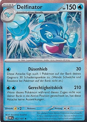 Delfinator - OBF 062/197 - Rare - Karmesin & Purpur - Obsidianflammen - mit LMS Trading Grußkarte von LMS Trading