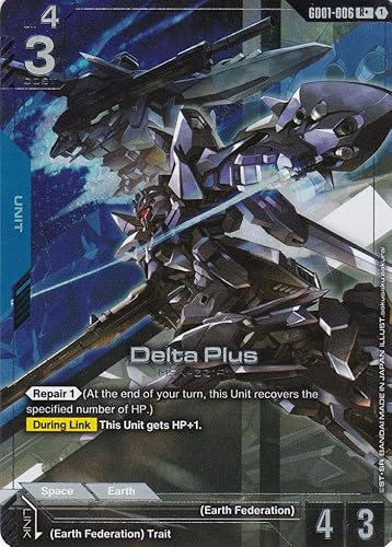 Delta Plus (Alt. Art) - GD01-006 - Rare - Newtype Rising - Gundam TCG - Einzelkarte - Offiziell - Anime - mit LMS-Trading Karte von LMS Trading