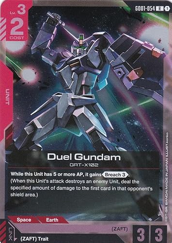 Duel Gundam GAT-X102 - GD01-054 - Rare - Newtype Rising - Gundam TCG - Einzelkarte - Offiziell - Anime - mit LMS-Trading Karte von LMS Trading
