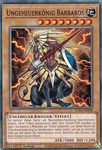 EGS1-DE008 - Ungeheuerkönig Barbaros - Common - Reprint - Deutsch - Egyptian God Deck: Slifer der Himmelsdrache - mit LMS Trading Fieldcenter-Karte Yugioh EGS1-DE008 - Ungeheuerkönig Barbaros - Common - Reprint - Deutsch - Egyptian God Deck: Slifer der Himmelsdrache - mit LMS Trading Fieldcenter-Karte Yugioh von LMS Trading