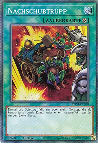 EGS1-DE028 - Nachschubtrupp - Common - Reprint - Deutsch - Egyptian God Deck: Slifer der Himmelsdrache - mit LMS Trading Fieldcenter-Karte Yugioh von LMS Trading