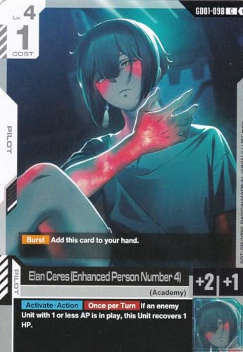 Elan Ceres (Enhanced Person Number 4) - GD01-098 - Common - Newtype Rising - Gundam TCG - Einzelkarte - Offiziell - Anime - mit LMS-Trading Karte von LMS Trading