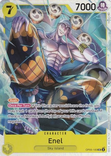 Enel (OP05-100) (V.1) - Super Rare - Awakening of The New - One Piece Card Game - Einzelkarte - mit LMS Trading Grußkarte von LMS Trading