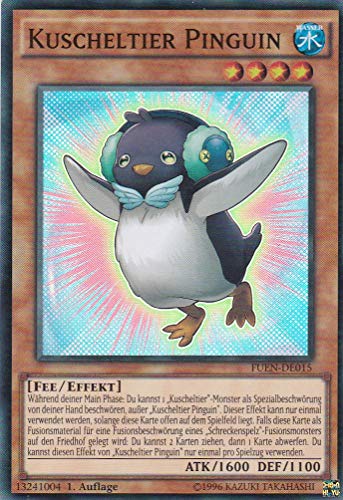 FUEN-DE015 - Kuscheltier Pinguin - Super Rare - 1. Auflage - DEUTSCH - Fusion Enforcers - mit LMS Trading Fieldcenter-Karte Yugioh von LMS Trading