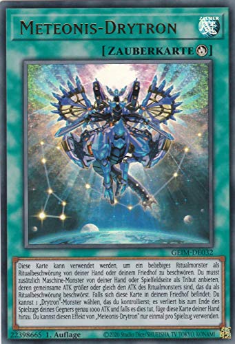 GEIM-DE032 - Meteonis-Drytron - Ultra Rare - 1. Auflage - Deutsch - Genesis Impact - mit LMS Trading Fieldcenter-Karte Yugioh von LMS Trading