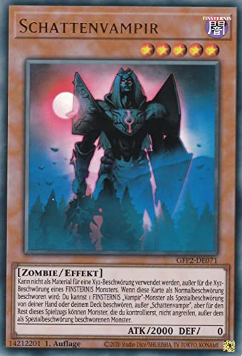 GFP2-DE071 - Schattenvampir - Ultra Rare - 1. Auflage - Deutsch - Ghost from The Past II The Second Hunting - mit LMS Trading Fieldcenter-Karte Yugioh von LMS Trading