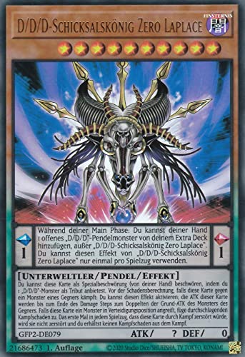 GFP2-DE079 - D/D/D-Schicksalskönig Zero Laplace - Ultra Rare - 1. Auflage - Deutsch - Ghost from The Past II The Second Hunting - mit LMS Trading Fieldcenter-Karte Yugioh von LMS Trading
