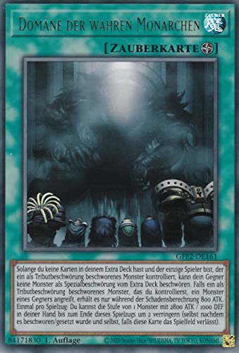 GFP2-DE161 - Domäne der Wahren Monarchen - Ultra Rare - 1. Auflage - Deutsch - Ghost from The Past II The Second Hunting - mit LMS Trading Fieldcenter-Karte Yugioh GFP2-DE161 - Domäne der Wahren Monarchen - Ultra Rare - 1. Auflage - Deutsch - Ghost from The Past II The Second Hunting - mit LMS Trading Fieldcenter-Karte Yugioh von LMS Trading