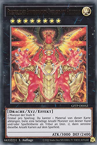 GFTP-DE052 - Priesterlicher Sonnendrachen-Overlord von Heliopolis - Ultra Rare - 1. Auflage - Deutsch - Ghost from The Past - mit LMS Trading Fieldcenter-Karte Yugioh von LMS Trading