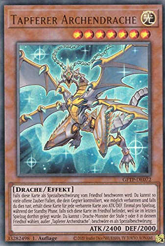 GFTP-DE072 - Tapferer Archendrache - Ultra Rare - 1. Auflage - Deutsch - Ghost from The Past - mit LMS Trading Fieldcenter-Karte Yugioh von LMS Trading