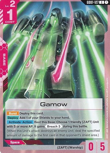 Gamow - GD01-127 - Uncommon - Newtype Rising - Gundam TCG - Einzelkarte - Offiziell - Anime - mit LMS-Trading Karte Gamow - GD01-127 - Uncommon - Newtype Rising - Gundam TCG - Einzelkarte - Offiziell - Anime - mit LMS-Trading Karte von LMS Trading